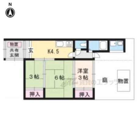 元田中駅 徒歩4分 1階の物件間取画像